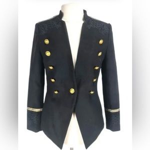 Womens Romeo + Juliet Couture Military Lace Jacket Detail Blazer Size Large